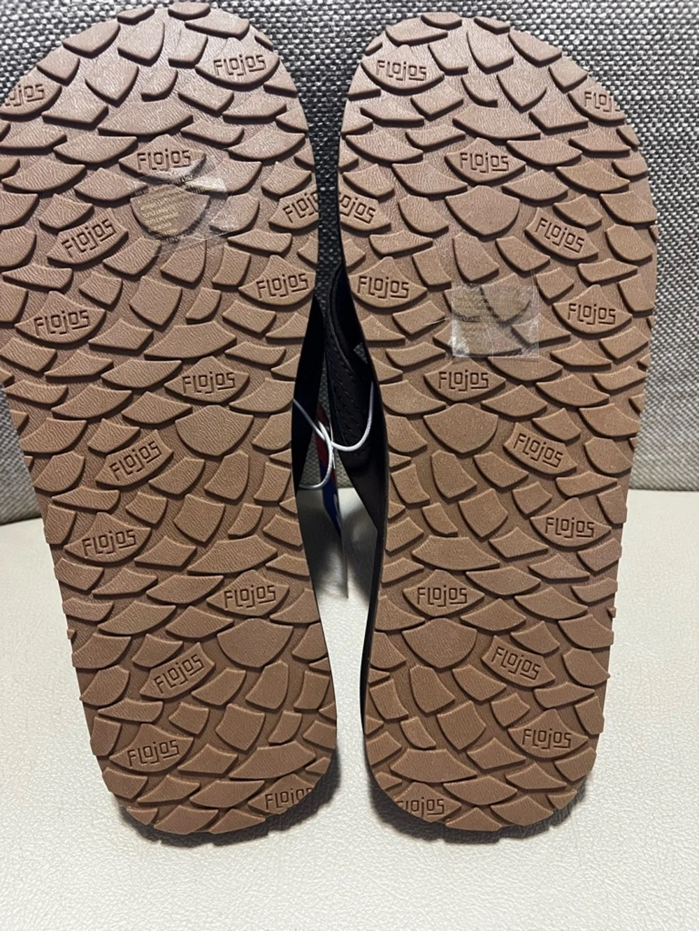 Flojos Brown Men's Cushioned Flip Flops Size 9
